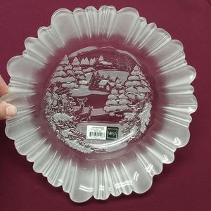 Mikasa Frosted Winter Scene Bowl!!!